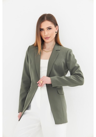 Lovelf Tek Düğme Klasik Ceket Haki