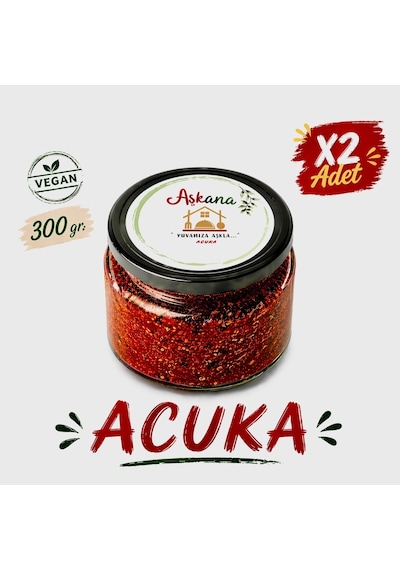 Acuka 300g X 2 Adet - Karadeniz Usulü Ev Yapımı Katkısız Cevizli Kahvaltılık Sos Seti