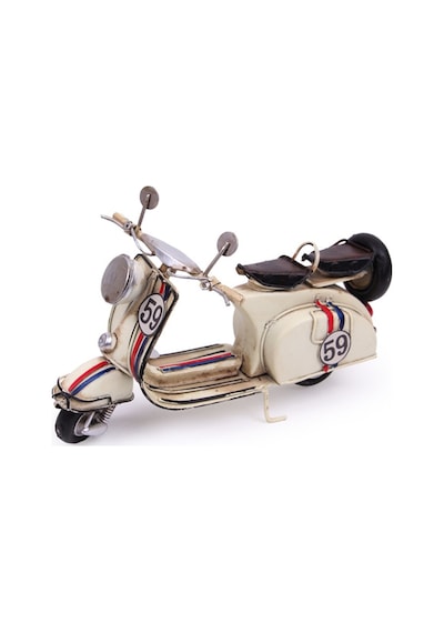 Hediyelik Beyaz Dekoratif Metal Scooter