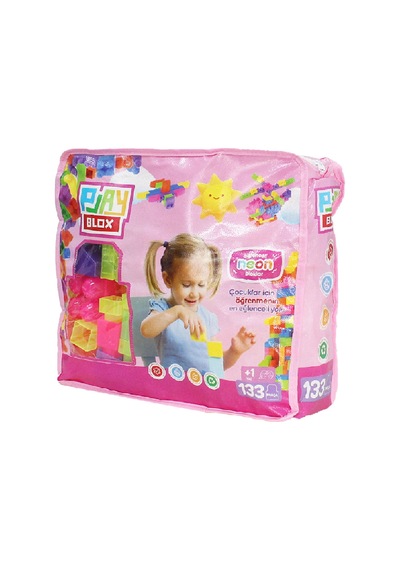 Play Blox 2991 Neon Renkler Mega Blok Seti 133 Parça Pembe Çantalı