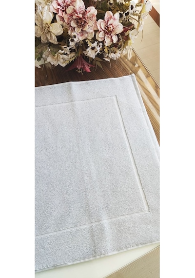 3.lü Set 50x90cm. Büyük Lüks Ayak Havlusu, Ayak Paspası, Havlu Paspas, Banyo Ve Lavabo Paspası Mavi