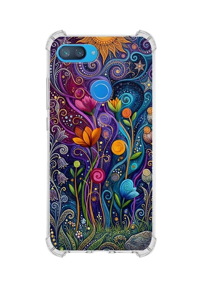 Printify Xiaomi Mi8 Lite İle Uyumlu Düşlerin Dansı Serisi Rüyalar Ötesi Tasarımlı Uv Baskılı Köşe Korumalı Antişok Kılıf Şeffaf