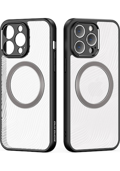 Dux Ducis iPhone Uyumlu 14 Pro Max Aimo Series Magsafe Premium Buzlu Sert Pc-tpu Kılıf- 5775 Beyaz