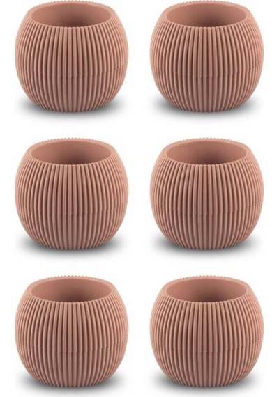 Omnipazar Krs-362 Plastik Mercan Kaktüs Saksı 0.35 Litre Soft Pembe 6 Adet