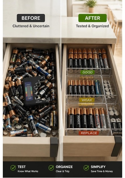 Lexroo Universal Pil Test Cihazı, Dijital Pil Ölçer Ve Pil Kontrol Cihazı