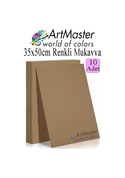 Kahverengi Renkli Mukavva 35x50 Cm 10 Adet 1 Paket Renkli Sert Karton 1.0 Mm Anasınıfı Hobi Etkinlik Okul Öncesi Elişi