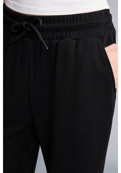 Defacto Straight Fit Beli Bağcıklı Standart Paça Modal Sporcu Eşofman Altı H7169ax26aubk81 Siyah-bk81