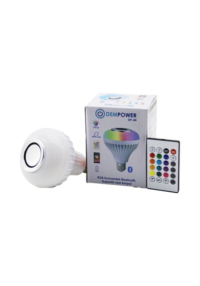 2ın1-kumandalı Rgb Led Ampul - Bluetooth Hoparlör Müzik Çalar Led-7w - Hoparlör-3w 5671 Çok Renkli