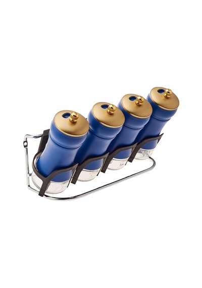 Karaca Blue Berry 5 Parça Line Cam Baharat Takımı Karaca Blue Berry 5 Parça Line Cam Baharat Takımı