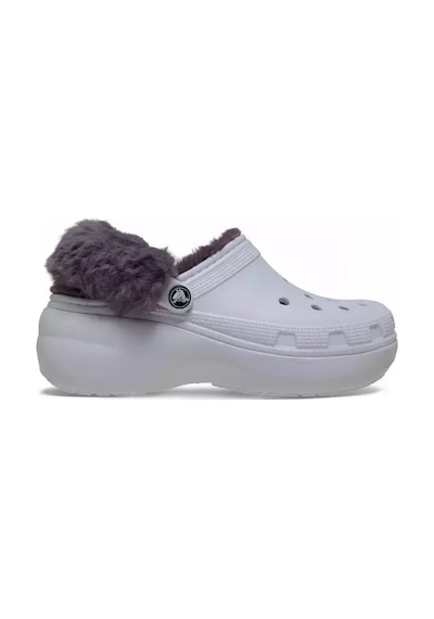 Crocs Classic Platform Fuzz Lined Clog Frosted Grape Terlik 212854-5bo Lila - Mor