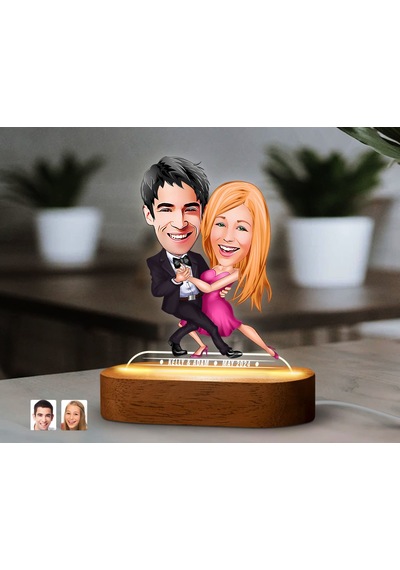 Bk Gift Kişiye Özel Sevgili Karikatürlü Dekoratif 3d Biblo Led Işıklı Gece Lambası-12, Düğün Hediyesi, Yıl Dönümü Hediyesi Kobitmeyen138287 Bk Gift