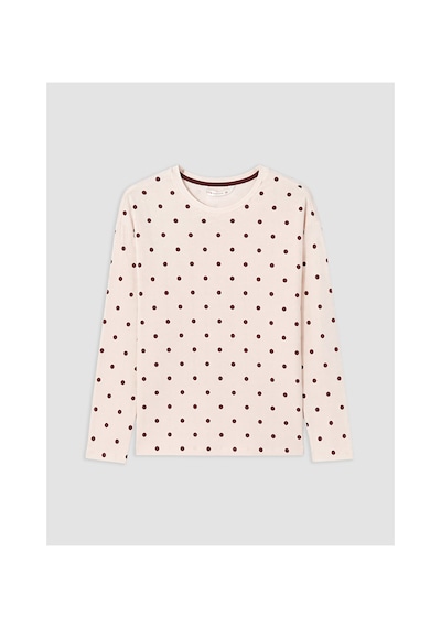 Lcw Dream Pembe Bisiklet Yaka Desenli Kadın Pijama Takım