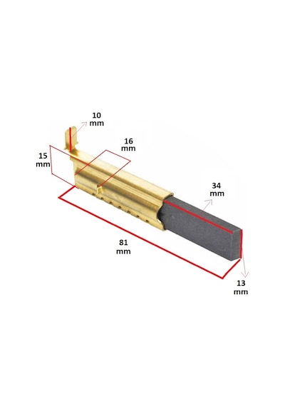 Vestel Uyumlu Çamaşır Makinesi Motor Kömürü Saclı ( 13.5X5X40 ) 2 Li - 551842222