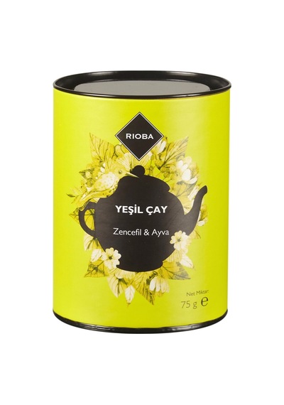 Rıoba Yeşil Çay Zencefil & Ayva Karışımı 75 G 2'li Ekonomik Paket - 2 Adet Tarı