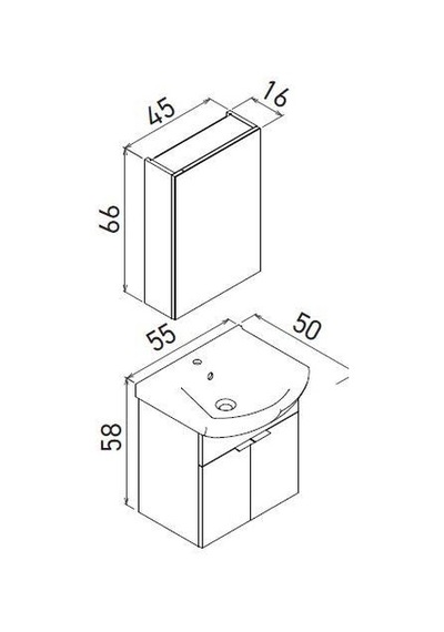 Orka Purus 55 Cm Parlak Beyaz Ayna Dolaplı Banyo Dolabı Takım Asma Beyaz Orka Purus 55 Cm Parlak Beyaz Ayna Dolaplı Banyo Dolabı Takım Asma Beyaz