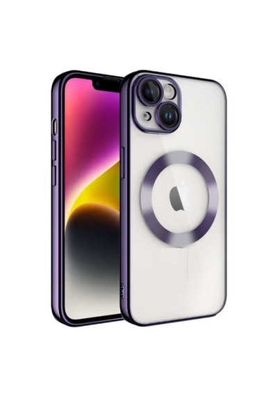 Mopal Apple Uyumlu iPhone  15 Lens Korumalı Magesafe Renkli Silikon Kılıf