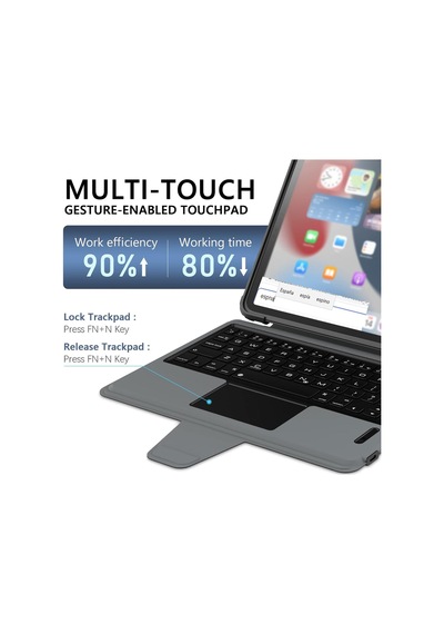 Nillkin Apple Uyumlu iPad air 5 4 nesil Klavyekılıfı standlı kalemtutucu kamerakoruma Pro11inç 1 2 3