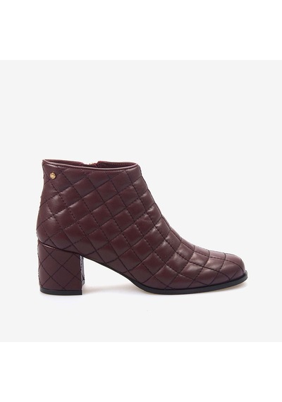 Mocassini Hakiki Deri Kadın Kapitone Bot 9209-22 Bordo
