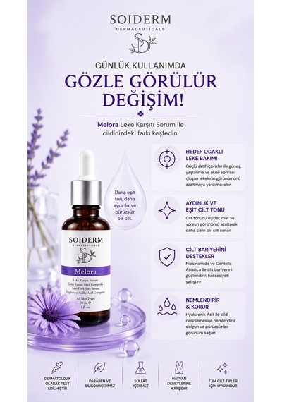 Soiderm Melora Leke Karşıtı Serum