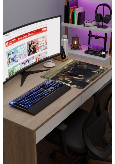 Ornans Ta Cenaze Tablo Courbet V4 48x40 Xl Gaming Kauçuk Kaymaz Taban Mouse Pad Fare Altlığı