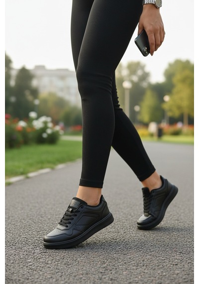 Enoch Unisex Siyah Suni Deri Spor Ayakkabı Beyaz Düz Tabanlı Ve Perfore Detaylı Günlük Casual Sneaker Siyah Enoch Unisex Siyah Suni Deri Spor Ayakkabı Beyaz Düz Tabanlı Ve Perfore Detaylı Günlük Casual Sneaker Siyah