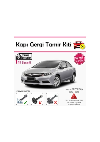 Barrer Honda Civic FB7 Kapı Gergi (Limitör) Tamir Kiti 2011-2016