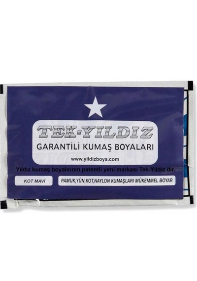 Tek Yıldız Kumaş Boyası Kot Mavi