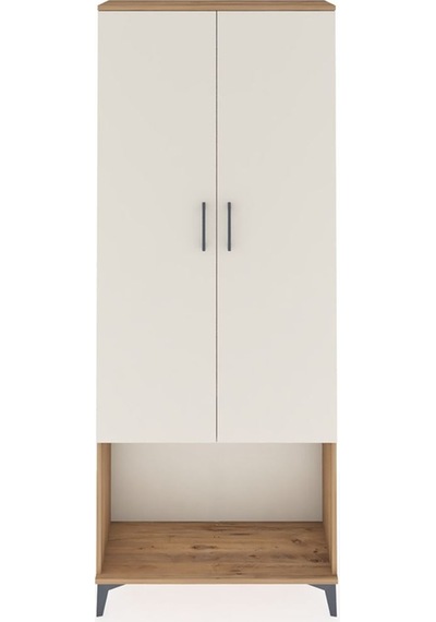Arges Dolap 2 Raflı 2 Kapaklı Tek Askılı 88x30x221 Çam-aytaşı Atlas Çam