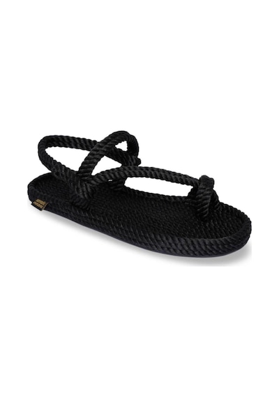 Nomadic Republic Hawaii Kauçuk Tabanlı Kadın Halat Sandalet HAW.0020.K.T-R1534 Siyah