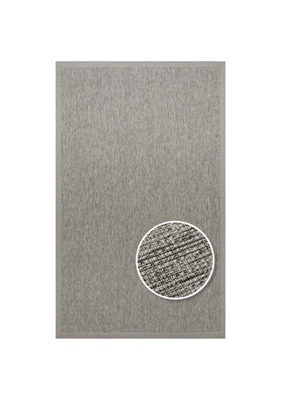 Eko Halı Ventura Vnt 2705 Grey Bordür Grey Sisal Görünümlü İç Ve Dış Mekan Uyumlu Hav Vermeyen Moder