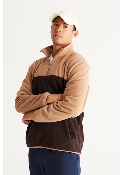 AC&Co / Altınyıldız Classics Erkek Sutlu Kahve-kahve Anti-pilling Tüylenme Yapmayan Standart Fit Bato Yaka İçi Polarlı Çift Renk Polar Sweatshirt Sütlü Kahverengi AC&Co / Altınyıldız Classics Erkek Sutlu Kahve-kahve Anti-pilling Tüylenme Yapmayan Standart Fit Bato Yaka İçi Polarlı Çift Renk Polar Sweatshirt Sütlü Kahverengi