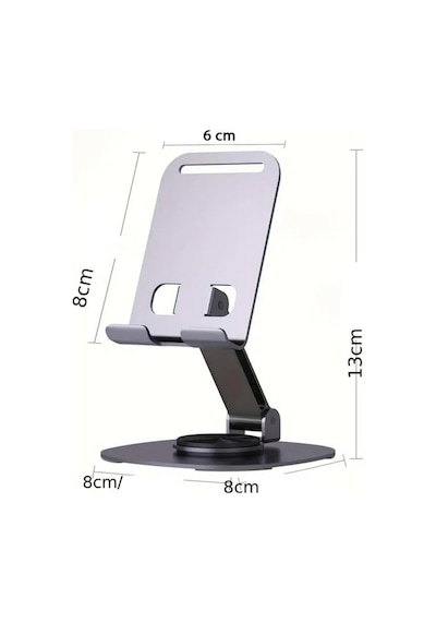 Fitplus K72 Metal 360 Döner Katlanır Masaüstü Telefon Ve Tablet Standı