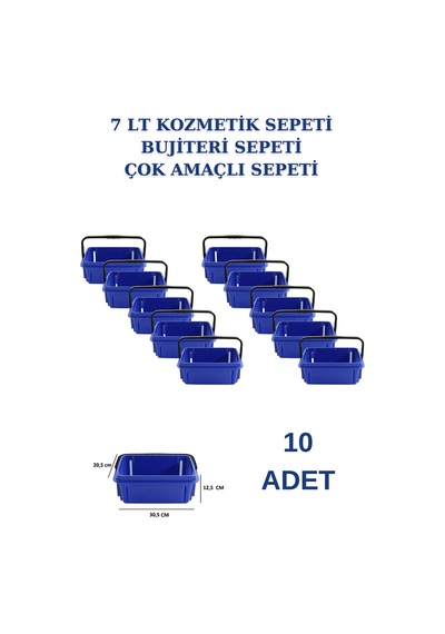 10adet 7Litre Kozmetik Sepeti Bijuteri Sepeti Kırtasiye Sepeti M