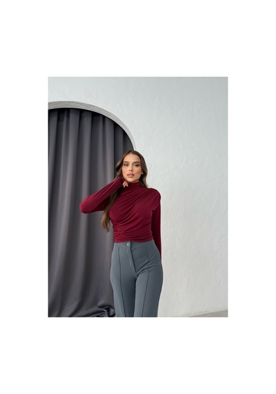 Unika Boutique Büzgülü Bluz bordo