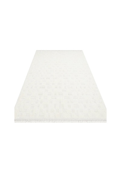 Bespoky Joy Modern Çizgili Salon Halısı Makine Dokuma Ekru - Krem - 02