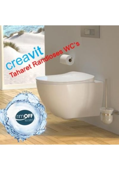 Creavit Fe322 Kanalsız Asma Klozet + Duck Slim Yavaş Kapak Kc0903.0