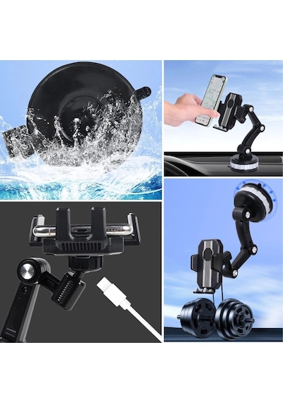 Bay Jel Vantuzlu Cama Takılabilen Güçlü 360 Derece Dönebilen Ayarlanabilir Araç Içi Vantuzlu Telefon Tutucu Bx40 Diğer