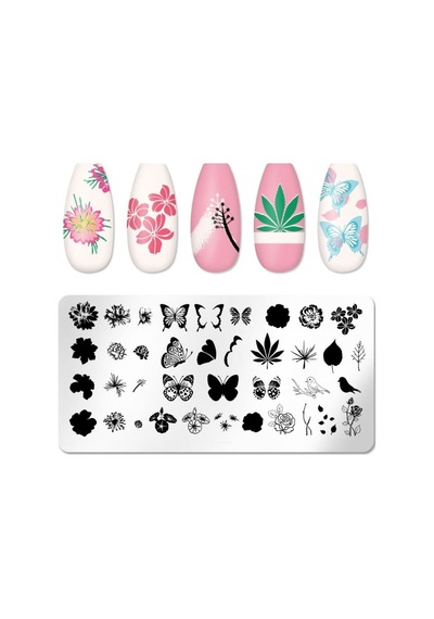 Pop Beauty Nail Art Stampa Plakası, Stamper Desen Baskı Paleti Popbeauty2024