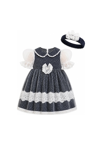 Babyhola Dantel Detay Özel Tasarım Kız Bebek Çocuk Abiye Elbise Saç Bandı Mevlüt Doğum Günü Set 7029 Lacivert Babyhola Dantel Detay Özel Tasarım Kız Bebek Çocuk Abiye Elbise Saç Bandı Mevlüt Doğum Günü Set 7029 Lacivert