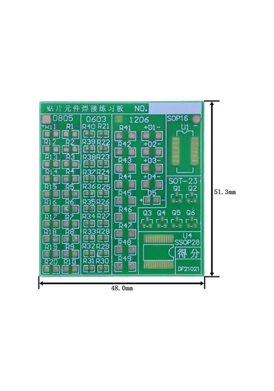 Alkatronik Smd Lehim Öğrenme Seti 62 Parça Smt Elektronik Eğitim Kiti Deney Pratikleme Kartı So