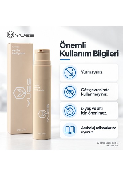 Yues Vanilya Aromalı Florürlü Pompalı Diş Macunu 60 G Gs-009f Beyazlatma