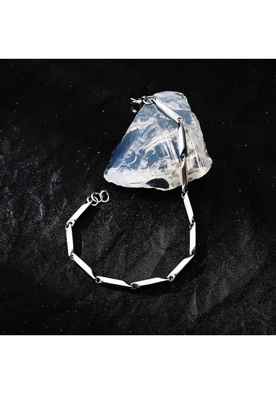 Silver Küp Model Unisex Yüksek Kalite Çelik Kolye&bileklik Silver