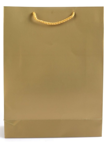 Karton Çanta Mat Altın Selefonlu 25x33x9 Cm (12'li) Karton Çanta Mat Altın  Selefo