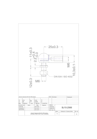 4 Lü Set Mafsal Gazlı Amortisör Bağlantı Parçası M6