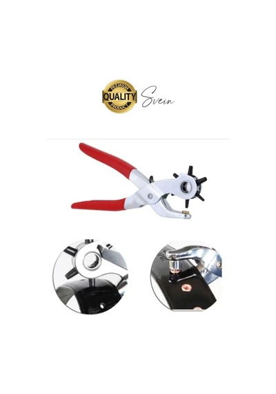 6 Uçlu Kemer Ve Deri Delme Delici Aleti Ergonomik Saplı Metal Çelik Delgeç Hızlı Pratik Kolay Zımba