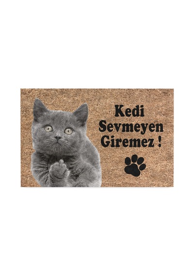 Kedi Köpek Komik Tasarımlı Dekoratif Kapı Önü Paspas, Dış Mekan/ev İçi/banyo/mutfak/yatak Odası/giriş Paspasları Kedi Sevmeyen Giremez, 40x60 Sku: Zeusb0b5h7fb82 11ypycoco
