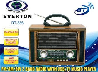 Everton Rt-556 Bluetooth Fm-usb-tf-aux Şarjlı Nostaljik Radyo