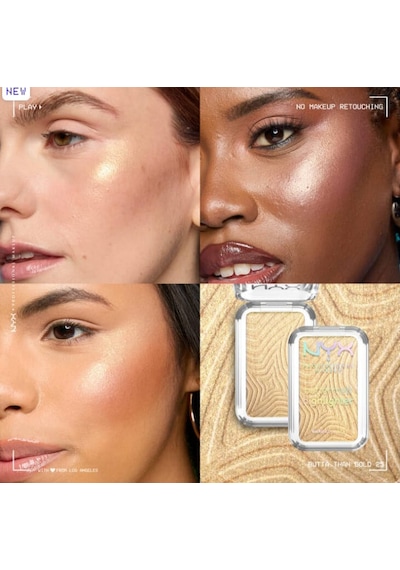 Nyx Professional Makeup Buttermelt Highlighter Kremsi Pudra Aydınlatıcı - 25 Butta Than Gold 25