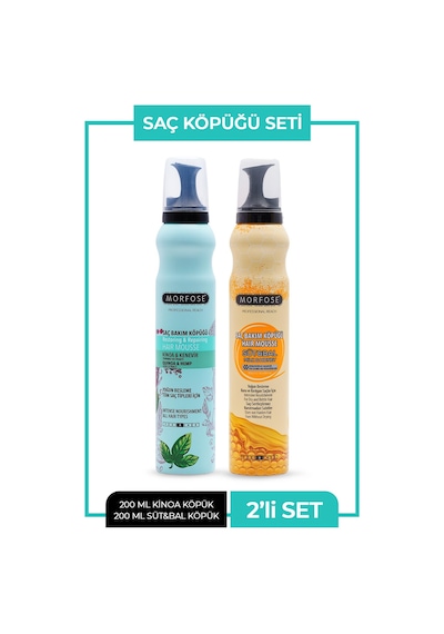 Saç Köpüğü 2 Li Set Süt Bal+kinoa