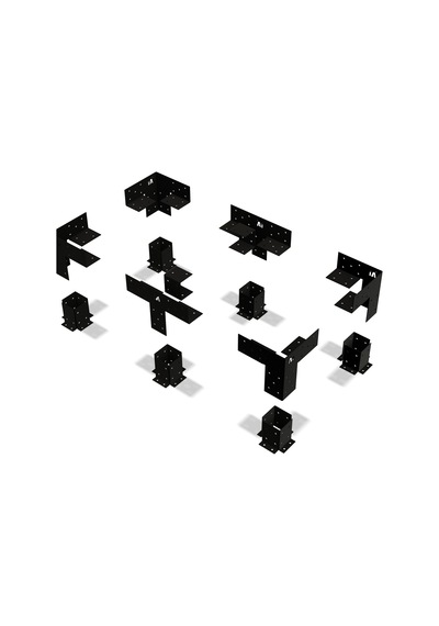 Pergola Braket Seti Ahşap Pergola Metal Bağlantı Aparatları 6 Ayaklı Kahverengi